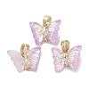 Real 18K Gold Plated Rack Plating Brass Micro Pave Cubic Zirconia Pendants KK-R161-06G-03-1