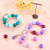 40Pcs 4 Colors Opaque Acrylic Beads MACR-TA0002-97B-9