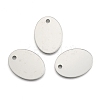 Tarnish Resistant 201 Stainless Steel Oval Stamping Blank Tag Pendants X-STAS-S031-04-2