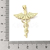 Rack Plating Brass Micro Pave Cubic Zirconia Pendants KK-C052-18G-3