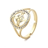 201 Stainless Steel Cuff Rings for Women RJEW-S395-03G-1-4