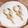 Rack Plating Brass Melting Drop Hoop Earrings for Women X-EJEW-Z019-19G-1