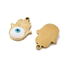Ion Plating(IP) 316 Stainless Steel Enamel Pendants STAS-U014-72G-01-2