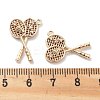 Rack Plating Brass Clear Cubic Zirconia Pendants KK-M102-16G-A-3