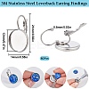80Pcs 304 Stainless Steel Leverback Earring Findings STAS-SC0006-70-2