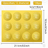 12 Sheets Self Adhesive Gold Foil Embossed Stickers DIY-WH0451-029-2