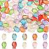 80Pcs 10 Colors Electroplate and Golden Metal Enlaced Glass Beads EGLA-FS0001-57-1