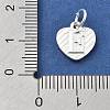 925 Sterling Silver Heart with Capital Letter Charms STER-S009-13E-S-3