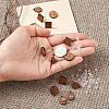 Coconut Brown Wood Stud Earring Findings EJEW-TA0010-06P-18