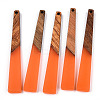 Translucent Resin & Walnut Wood Big Pendants LS-RESI-TAC0017-46-B02-3