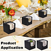 Cube Paper Cupcake Storage Boxes with Visible Window BAKE-WH0002-002C-5