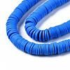 Flat Round Handmade Polymer Clay Beads CLAY-R067-10mm-33-3