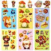 6Pcs Thanksgiving Day Cartoon Paper Self-Adhesive Picture Stickers LS-STIC-C010-30-1