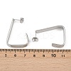 304 Stainless Steel Trapezoid Stud Earrings EJEW-P324-13P-5