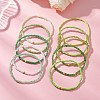 10Pcs Glass Seed Beads & Glass Beaded Stretch Bracelets for Women BJEW-MZ00267-2