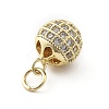Brass Micro Pave Cubic Zirconia Pendants KK-Q029-02F-G-2