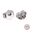 Rhodium Plated 925 Sterling Silver Friction Ear Nuts STER-L063-09P-7