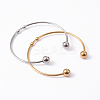 Fashion 304 Stainless Steel Cuff Bangles Torque Bangles BJEW-H473-01M-2