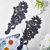 Polyester Embroidery Flower Lace Appliques DIY-WH0409-62-4