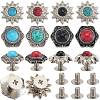 24 Sets 8 Style Alloy Buttons FIND-CP0001-85-1