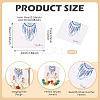 100Pcs Woven Web/Net with Feather Print Paper Jewelry Display Cards CDIS-TA0001-43-5