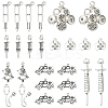 40Pcs 8 Styles Tibetan Style Alloy Pendants TIBEP-YW0001-86-1
