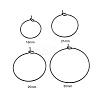24Pcs 4 Size 316L Surgical Stainless Steel Hoop Earring Findings X1-STAS-ZZ0001-03EB-2