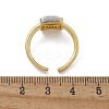 Brass Micro Pave Clear Cubic Zirconia Cuff Rings for Women RJEW-U041-09G-5