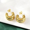 304 Stainless Steel C-Shaped Stud Earrings EJEW-S272-01G-2