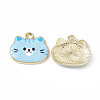 Painted Alloy Pendants PALLOY-P288-02G-08-1