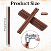50Pcs Waxed Round Wooden Sticks WOOD-OC0004-26-2