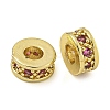 Rack Plating Brass Micro Pave Cubic Zirconia Spacer Beads KK-F089-39B-G02-1