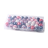 42Pcs 7 Styles Independence Day Theme Schima Wood Beads WOOD-FS0001-01-2