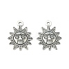 Tibetan Style Alloy Sun Pendants TIBEP-Q041-077AS-NR-1