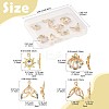 8Pcs 4 Styles Brass Micro Pave Cubic Zirconia Pendants KK-FS0001-96-4