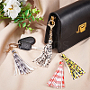 9pcs 9 colors PU Imitation Leather Tassel Pendants FIND-WR0005-86-5