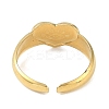 Ion Plating(IP) 304 Stainless Steel Enamel Heart with Eye Cuff Finger Rings RJEW-L107-062G-02-3