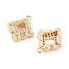 Brass Micro Pave Cubic Zirconia Pendants KK-E090-16G-2