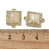 Natural Mixed Gemstone Faceted Square Links G-I375-03G-4