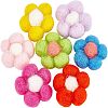 14Pcs 7 Colors Wool Needle Felting Flower Crafts DIY-FG0003-06-1