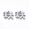 Tarnish Resistant 304 Stainless Steel Charms X-STAS-N092-81-2