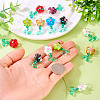 20 Pcs Random Color Glass Pendants
 PALLOY-TA00219-6