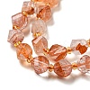 Natural Red Hematoid Quartz/Ferruginous Quartz Beads Strands G-M443-B07-02-4