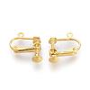Brass Screw Clip-on Earring Findings KK-R071-04G-1