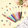 8Pcs 8 Colors Plastic Beadable Pens AJEW-YW0001-33-4
