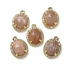 Natural Sunstone Faceted Oval Pendants G-I375-02G-06-1
