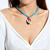 Ocean Resin Fish Pendant Twisted Cotton Cord Necklaces FS-WG595AC-14-1