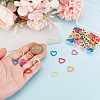 72Pcs 6 Colors Baking Paint Iron Pendant Stitch Markers FIND-HY0003-87-3
