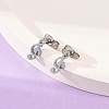 Tarnish Resistant 304 Stainless Steel Music Note Studs Earrings with 316 Stainless Steel Pins for Women LS-MUSI-PW0001-23P-1