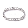 Clear Cubic Zirconia Flat Round Hinged Bangle BJEW-L678-09P-3